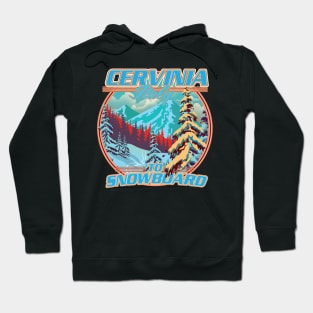 Cervinia Italy Snowboarding logo. Hoodie